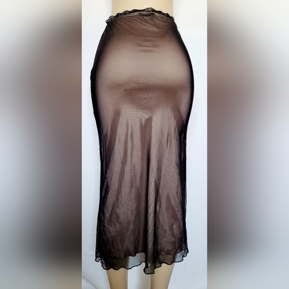 London Rose Women's Tulle Pull On Stretch Skirt Nude Lining Comfy Small - Picture 15 of 16